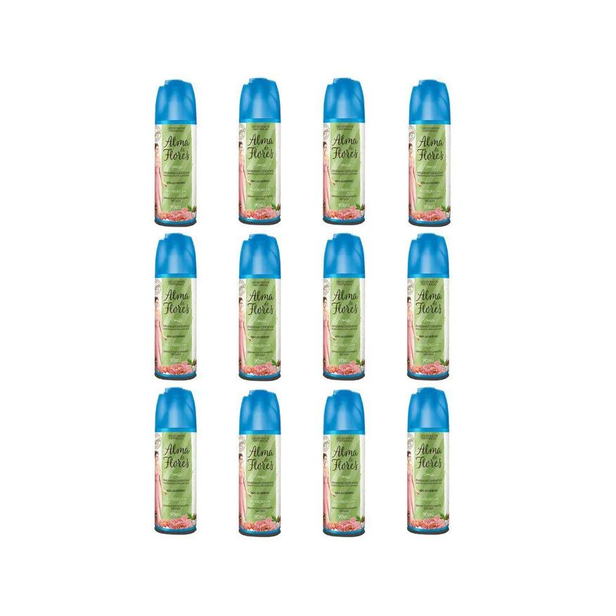 Alma de Flores Desodorante Spray Essências Finíssimas 90ml - Kit C / 12un