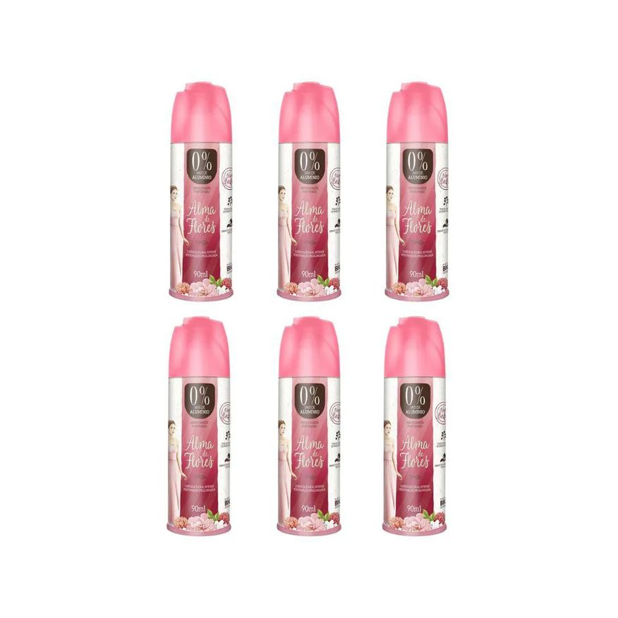 Alma de Flores Desodorante Spray Floral Intense 90ml - Kit C / 6un