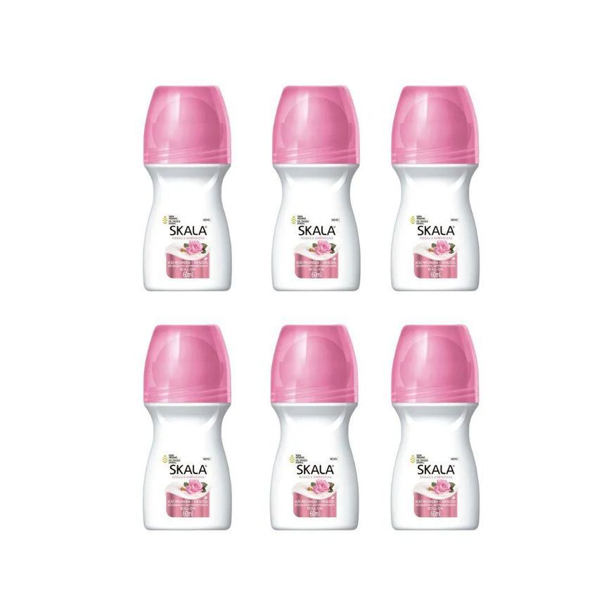 Skala Desodorante Roll - On 60ml Feminino Rosas - Kit C / 6un