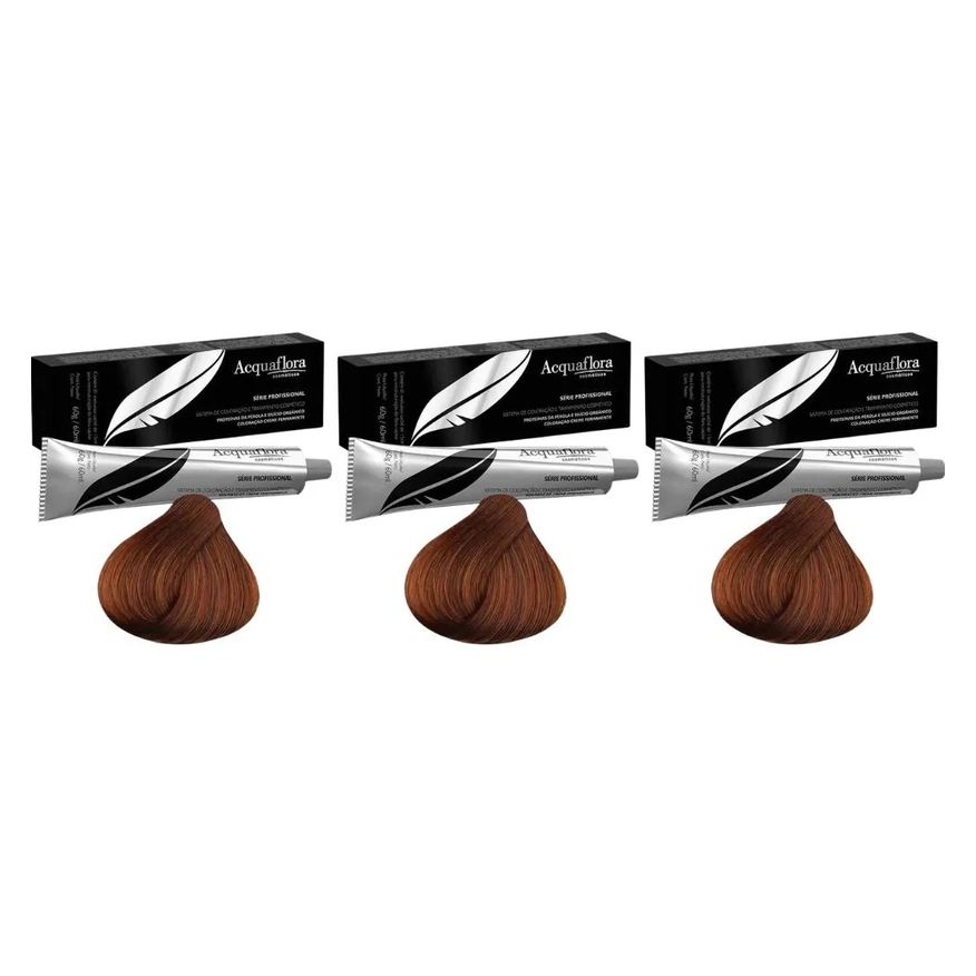 Acquaflora Coloraçao Perm 6.4 Louro Escuro Acob 60g - Kit C / 3un