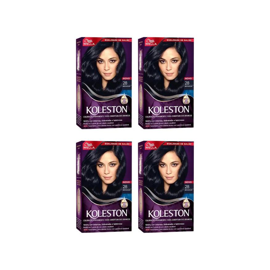 Koleston Coloraçao 28 Preto Azulado - Kit C / 4un