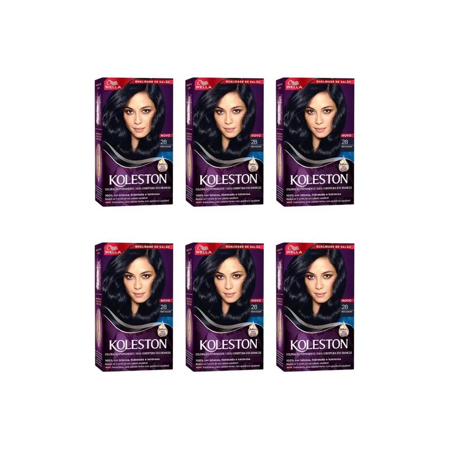 Koleston Coloraçao 28 Preto Azulado - Kit C / 6un