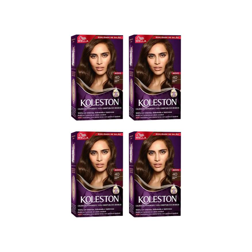 Koleston Coloraçao 40 Castanho Medio - Kit C / 4un