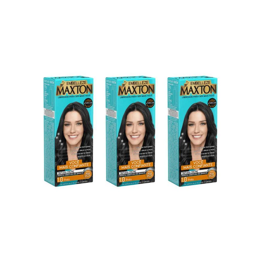 Embelleze Coloraçao Maxton 1.0 Preto - Kit C / 3un