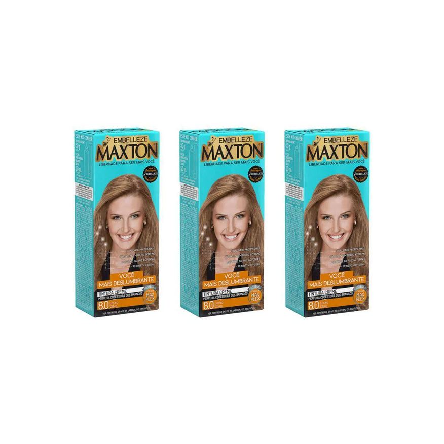 Embelleze Coloraçao Maxton 8.0 Louro Claro Energia - Kit C / 3un