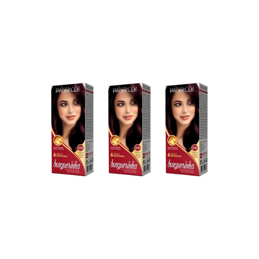 Probelle Coloraçao Burguesinha 3.66 Casta Escuro Verm Inten - 3un