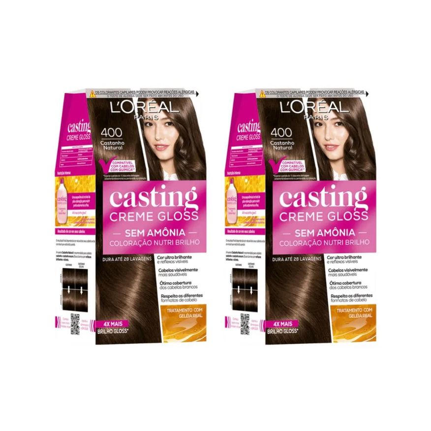 Casting Coloraçao Gloss 400 Castanho Natural - Kit C / 2un