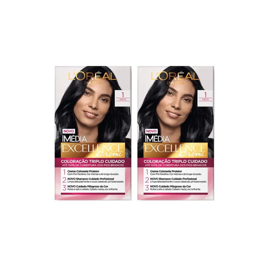 Imedia Coloraçao 1 Preto - Kit C / 2un