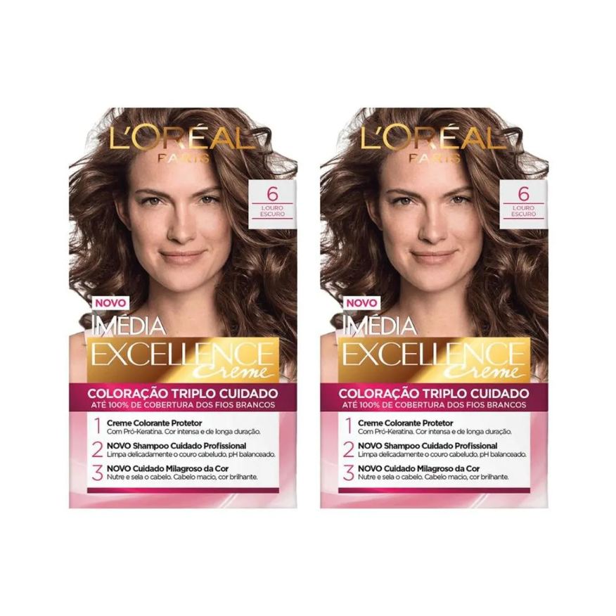 Imedia Coloraçao 6 Louro Escuro - Kit C / 2un