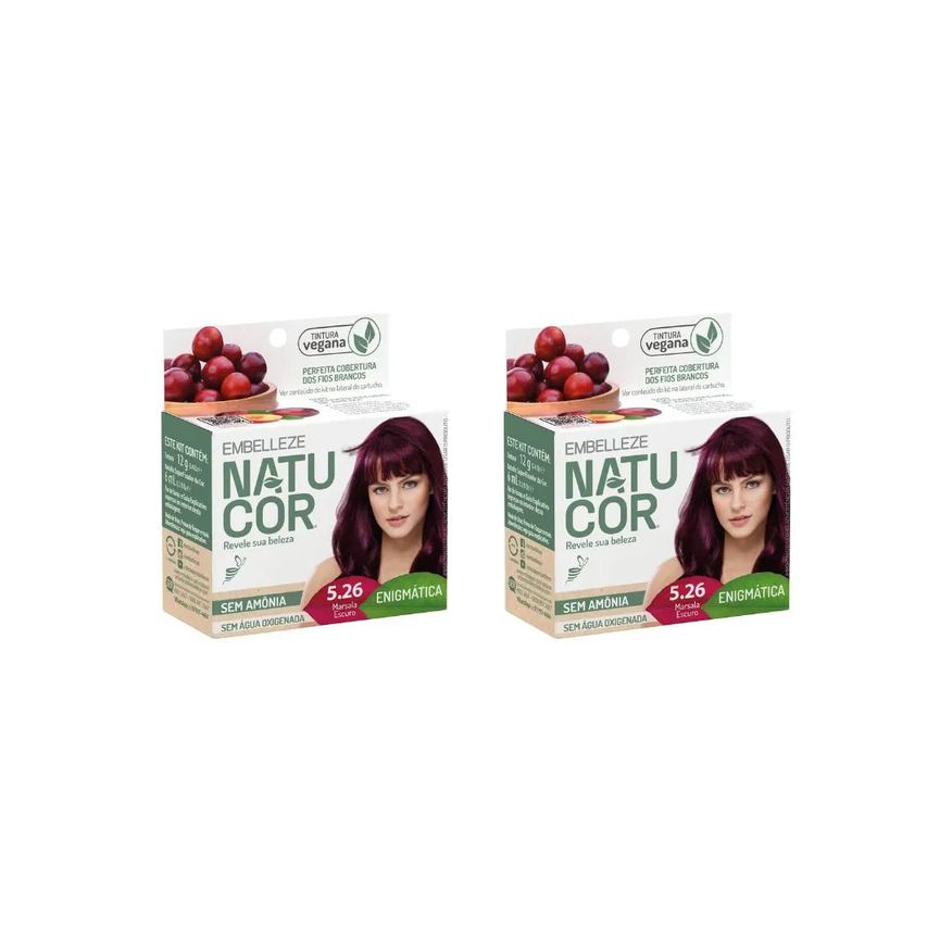 Natucor Coloraçao 5.26 Marsala Escuro - Kit C / 2un