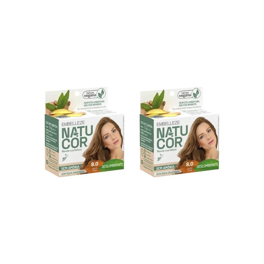 Natucor Coloraçao 8.0 Louro Claro - Kit C / 2un