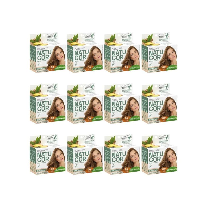 Natucor Coloraçao 8.0 Louro Claro - Kit C / 12un