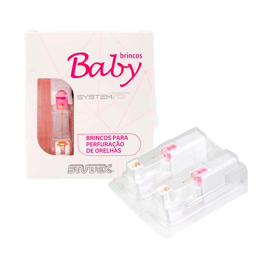 Studex Brinco Infantil Antialérgico Baby Cristal com 1 par