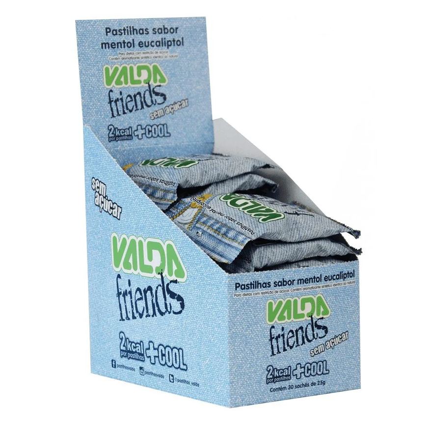 Friends Valda Pastilha Sabor Menta Refrescante Contém 10 Sachês de 25g Cada