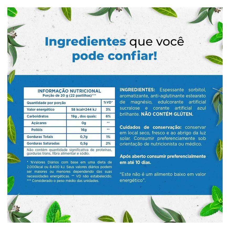 Friends Valda Pastilha Sabor Menta Refrescante Contém 10 Sachês de 25g Cada