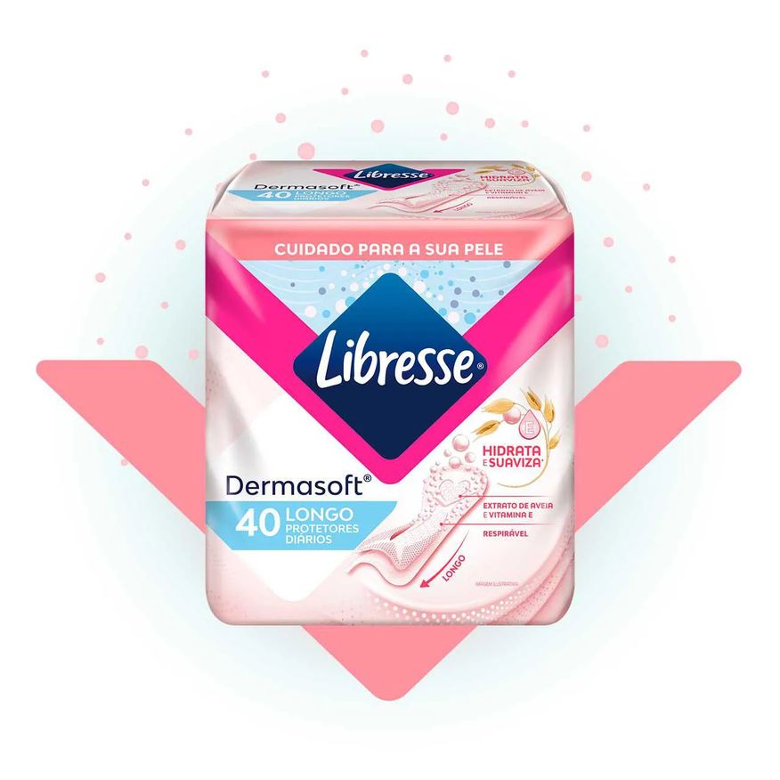 Diário Protetor Libresse Dermasoft Longo 40 unidades