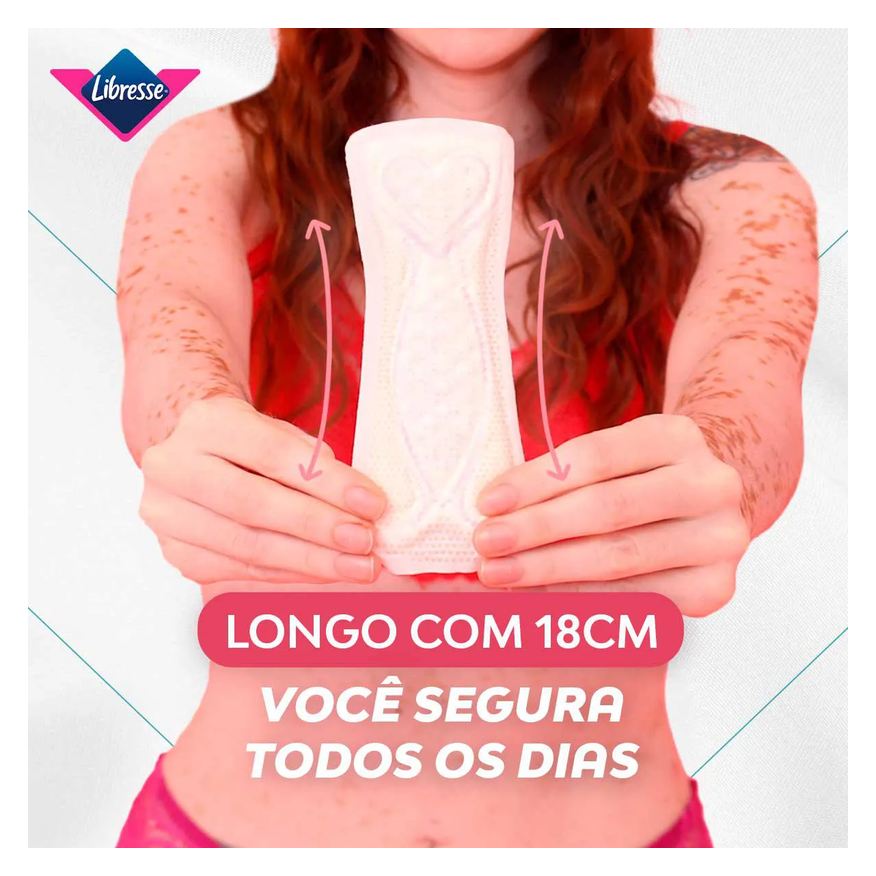 Diário Protetor Libresse Dermasoft Longo 40 unidades