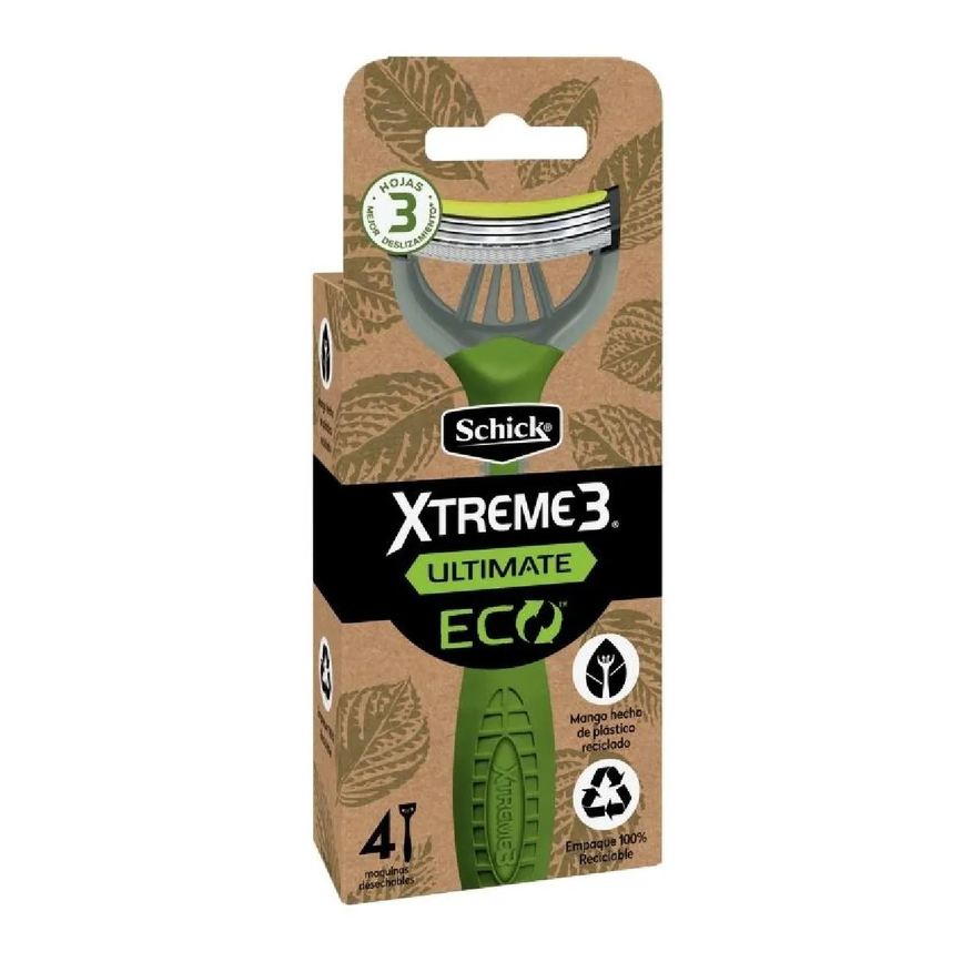 Schick Aparelho Barbear Xtreme 3 Ultimate Eco 4 unidades