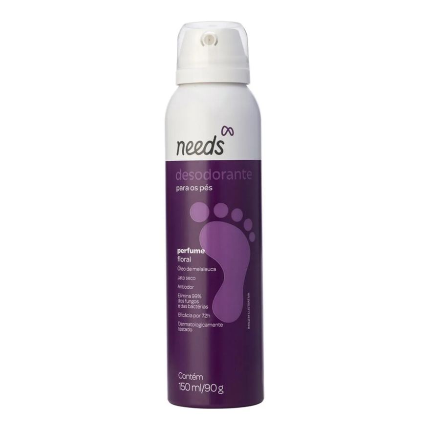 Needs Desodorante para Pés Floral Aerossol 150ml