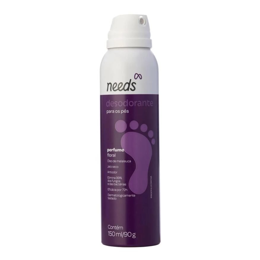 Needs Desodorante para Pés Floral Aerossol 150ml