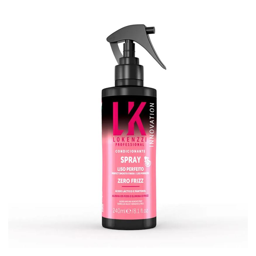 Lokenzzi Spray Condicionante Liso Perfeito 240ml Antifrizz