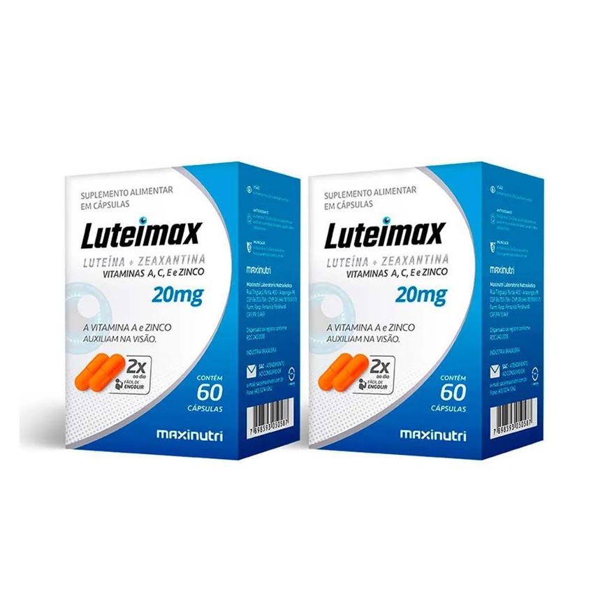 Maxinutri Kit 2 Luteimax Luteina e Zeaxantina 20mg 60 Cápsulas