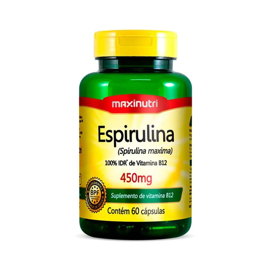 Maxinutri Espirulina 450mg 60 Cápsulas