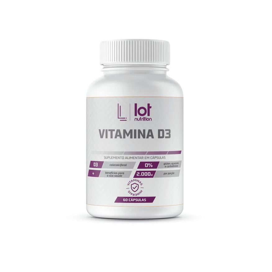 Lot Nutrition Vitamina D3 2.000ui 60 cápsulas