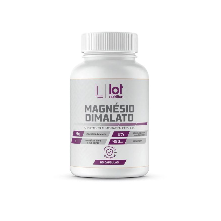 Lot Nutrition Magnésio Dimalato 600mg 120 cápsulas