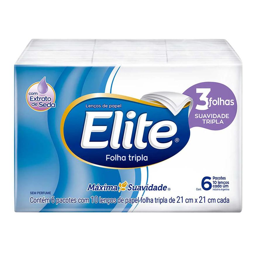 Lenço Kit de Bolso Elite Folha Tripla 10 unidades