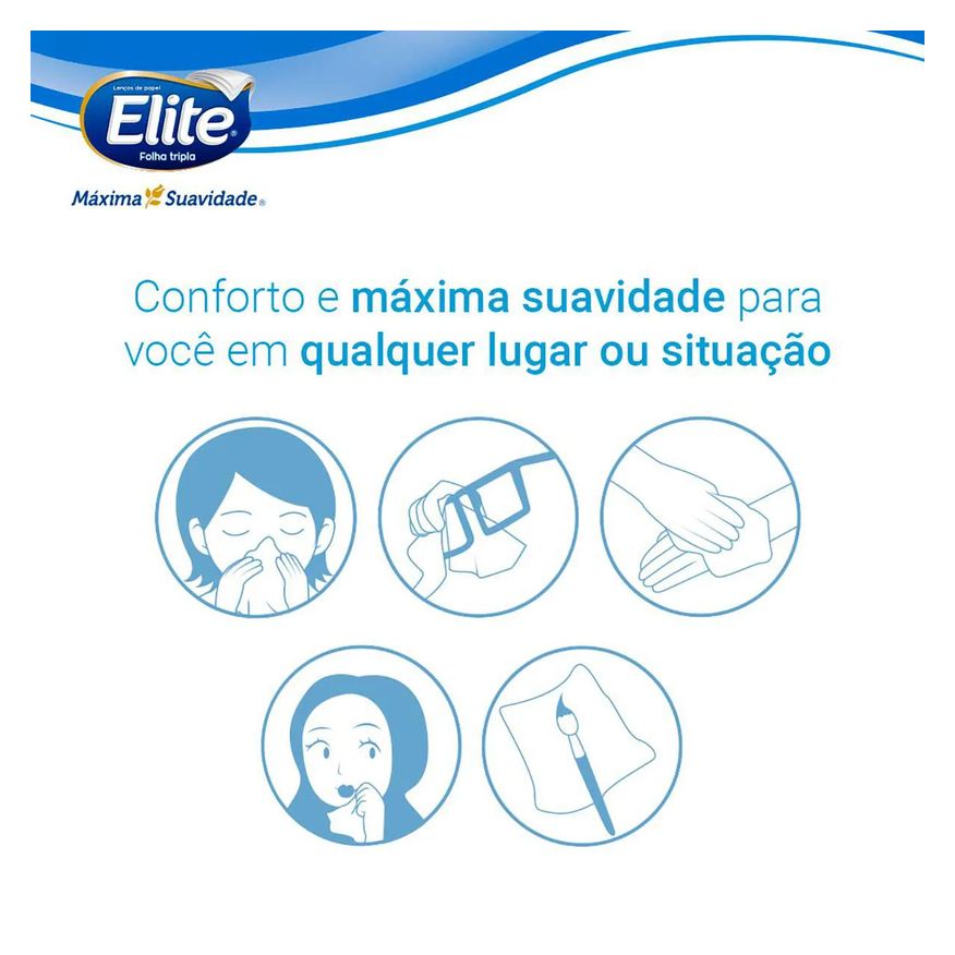 Lenço Kit de Bolso Elite Folha Tripla 10 unidades