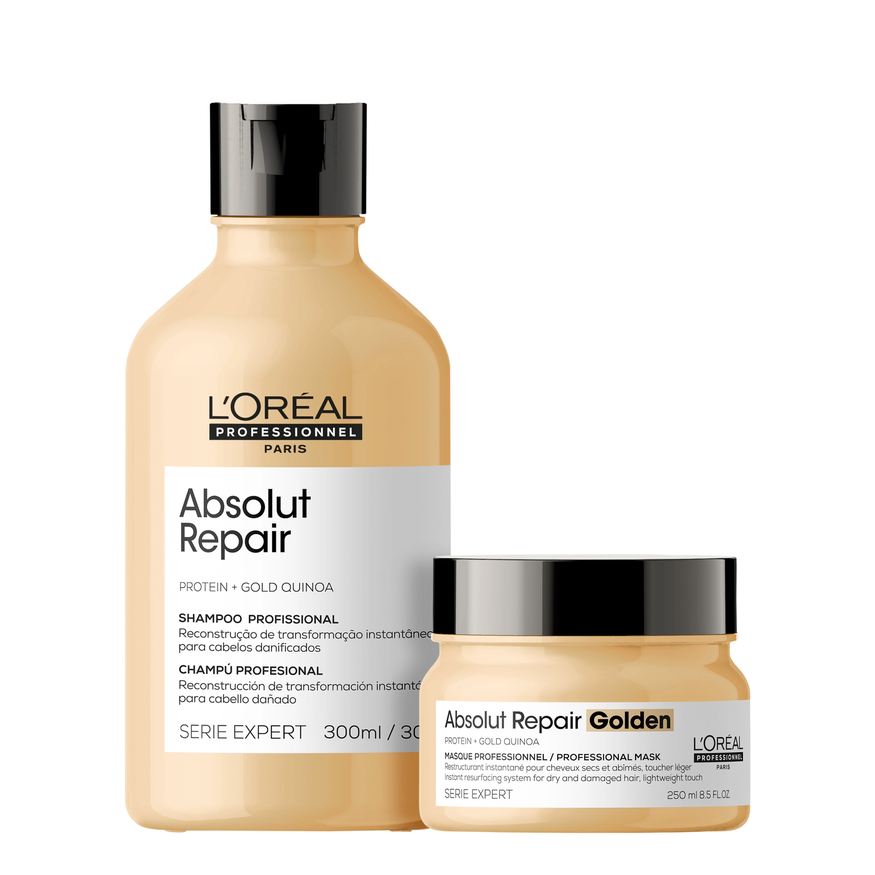 L’Oréal Kit Professionnel Serie Expert Absolut Repair Gold Quinoa + Protein Golden Lightweight (2 produtos)