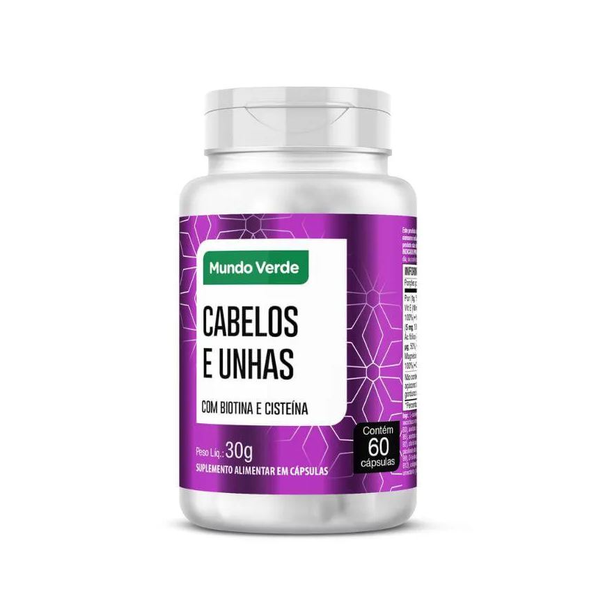 Mundo Verde Cabelos e Unhas 60 cápsulas