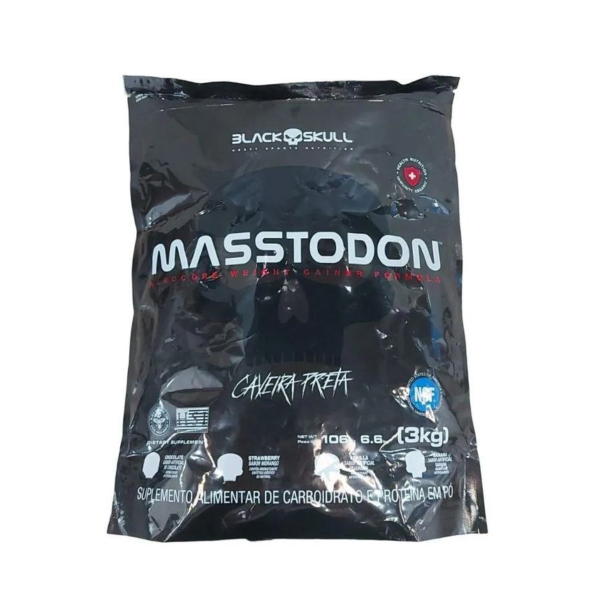 Black Skull Masstodon Refil (3kg) - Sabor: Chocolate