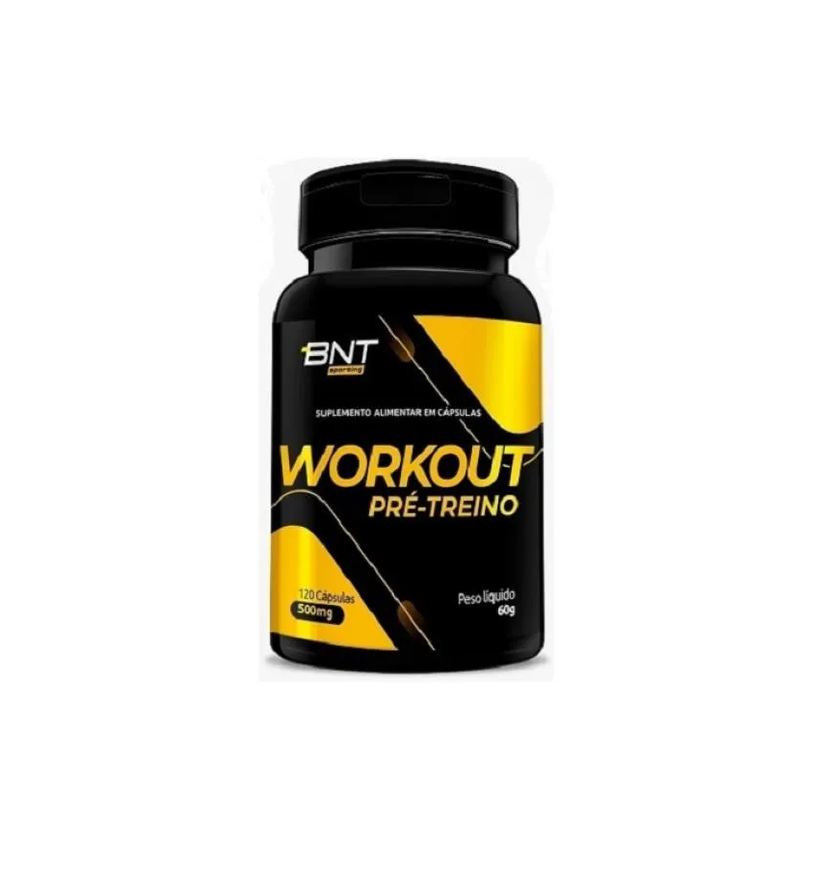 Bionutrir Workout Pré-treino C/ Mix Energético 500mg (120caps) - Padrão: Único