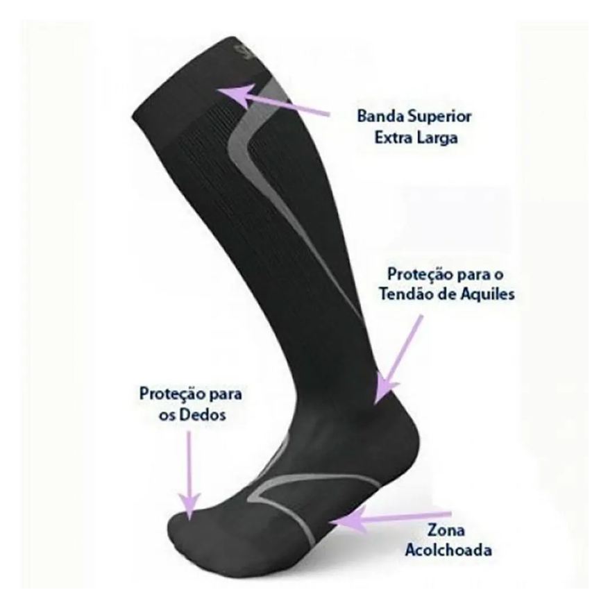 Sigvaris Meia Esportiva Performance 3/4 20-30 Mmhg Preto G1