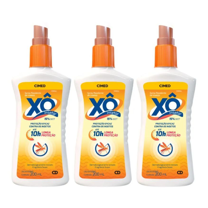 Cimed Kit Spray Repelente de Insetos Xô Inseto com 3 200ml