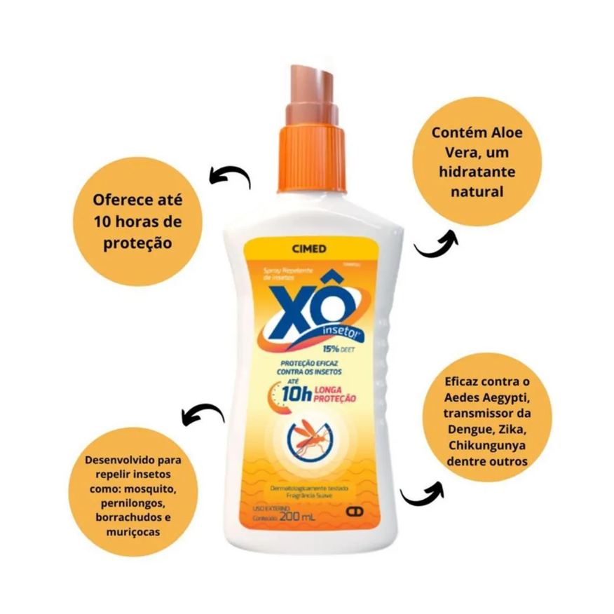 Cimed Kit Spray Repelente de Insetos Xô Inseto com 12 200ml