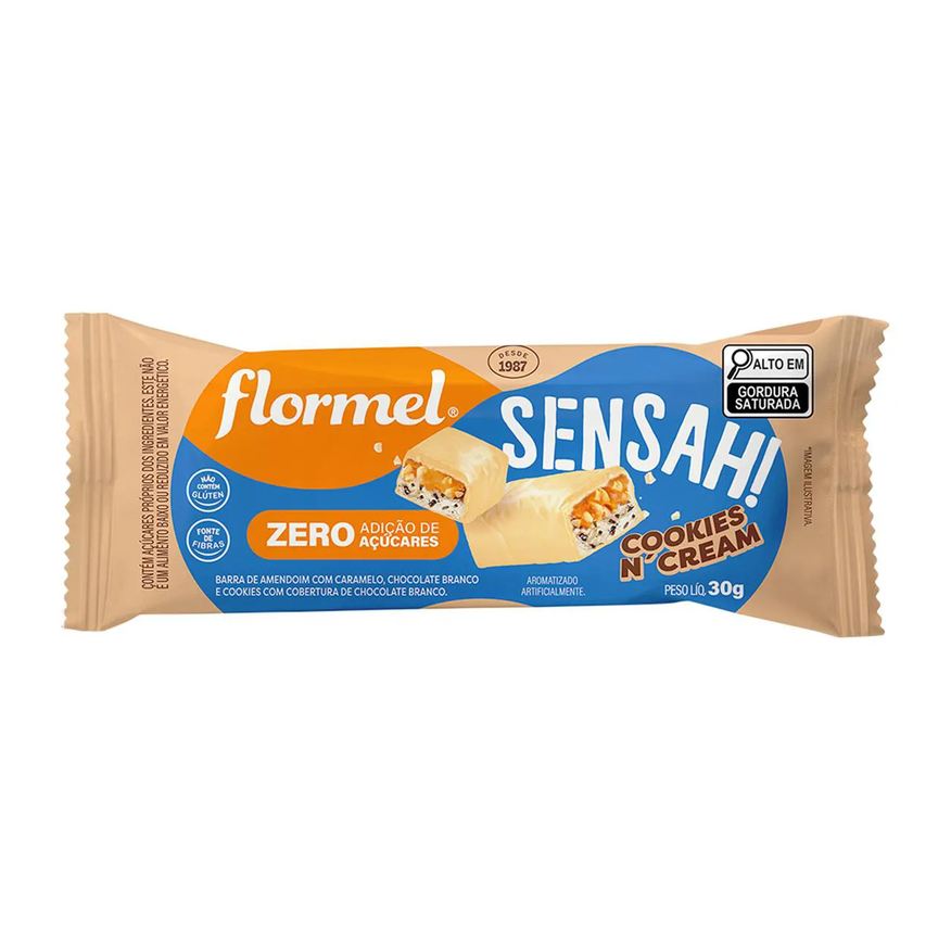 Flormel Barra de Chocolate Sensah Cookies N' Cream 30g