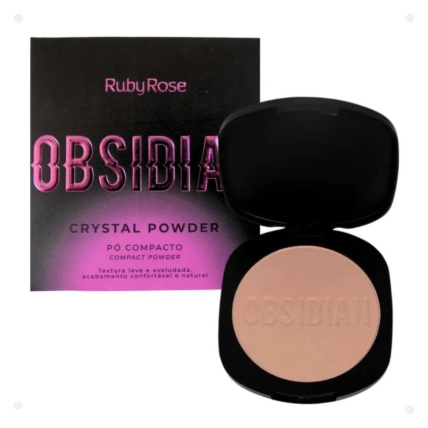 Ruby Rose Pó Compacto Obsidian Crystal Powder Pc05 9,6g