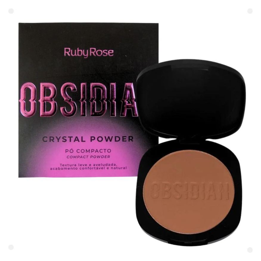 Ruby Rose Pó Compacto Obsidian Crystal Powder Pc18 9,6g