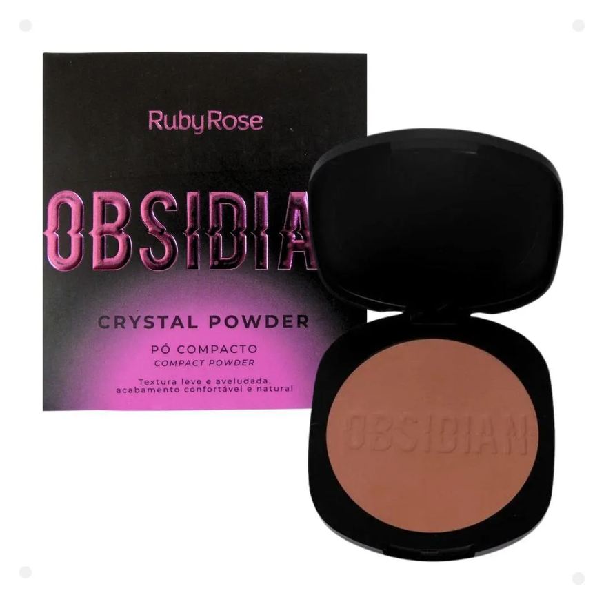 Ruby Rose Pó Compacto Obsidian Crystal Powder Pc45 9,6g