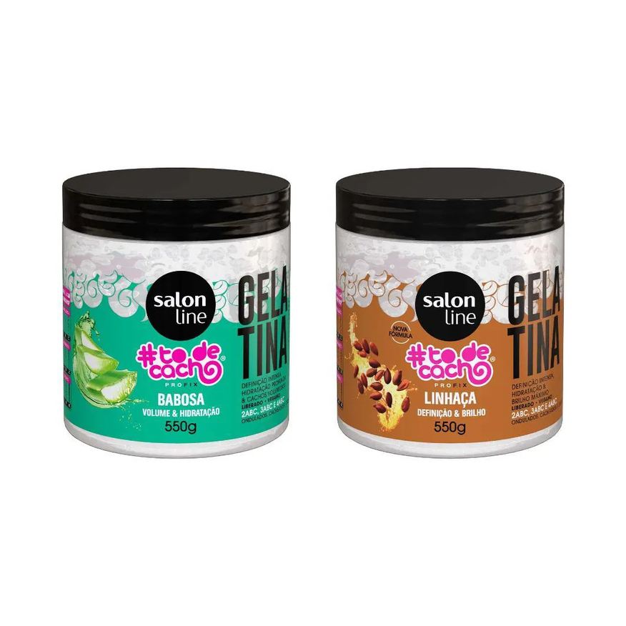 Salon Line Kit Gelatina Babosa Gelatina Linhaça Todecacho