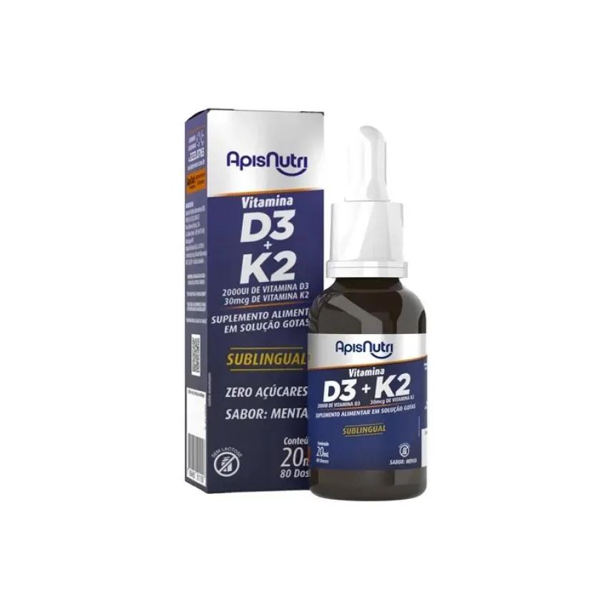 Apisnutri Vitamina D3 + K2 Gotas (20ml) - Padrão: Único
