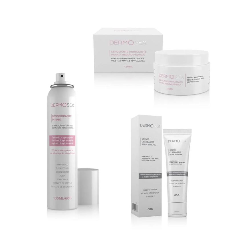 Esfoliante Combo Clareador e Desodorante Íntimo Foliculite