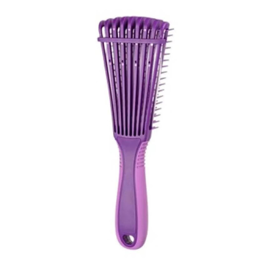 Proart Escova Polvo Wonder Curly Profissional Cabo Antideslizante Fitagem E Cachos Pro Art Oficial - Roxa