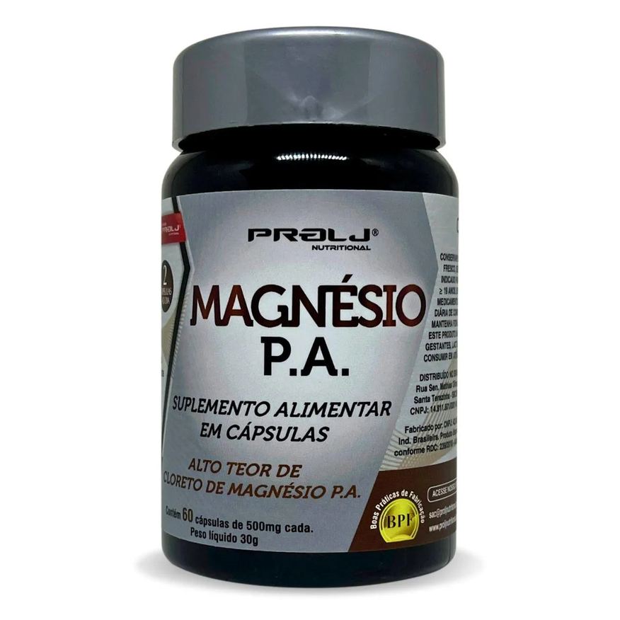 Prolj Magnésio Pa Cloreto de Magnésio 260mg 60 cápsulas Nutritional