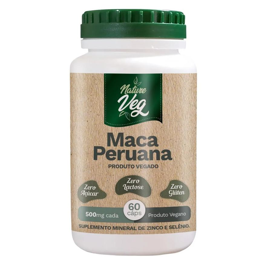 Natureveg Maca Peruana + Selênio + Zinco (produto Vegano) 60 Cápsulas 500mg