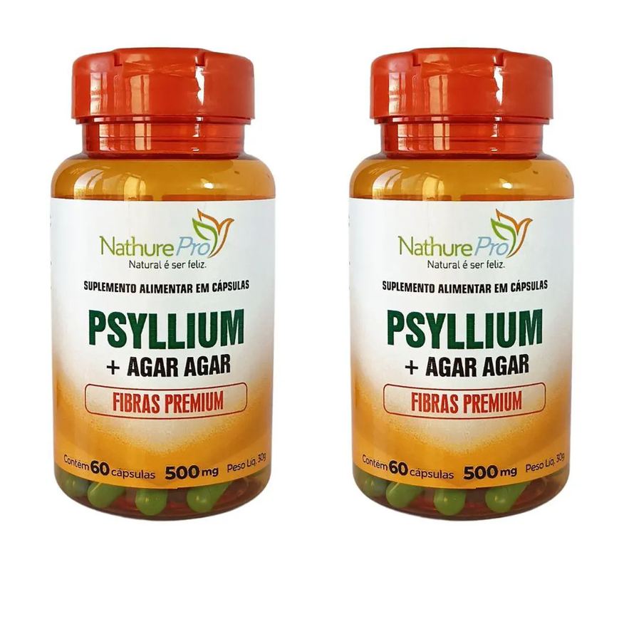 Nathurepro Kit 2 Psyllium + Agar Agar 60 Cápsulas 500mg