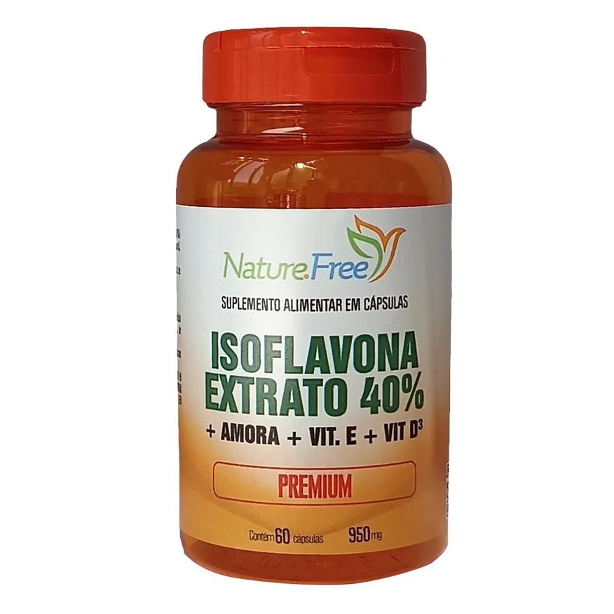 Nathurepro ISOFLAVONA EXTRATO 40% + AMORA + VIT. E + VIT. D³ 60 CáPSULAS 950mg